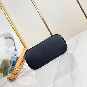 nano alma 18 beige monogram coated canvas brown black calfskin