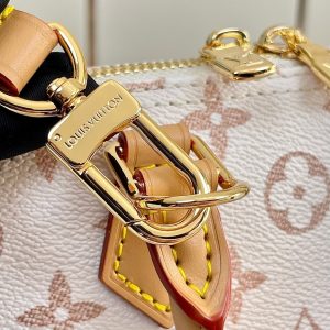 nano alma 18 beige monogram coated canvas brown black calfskin