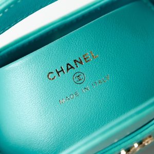 cc 24s31 nano shopping bag 17.5cm cloud blue lambskin gold hardware