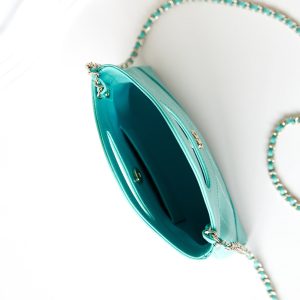 cc 24s31 nano shopping bag 17.5cm cloud blue lambskin gold hardware