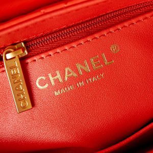 cc 24a nano 19cm kelly shopper bag hot orange lambskin