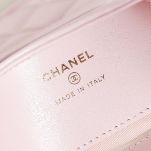 cc 24s31 nano shopping bag 17.5cm light pink lambskin gold hardware