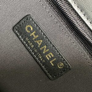 cc 24s 24cm hobo bag black calfskin gold hardware