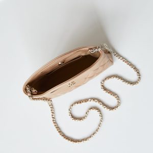 cc 24s31 nano shopping bag 17.5cm brown lambskin gold hardware