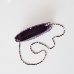 cc 24s31 nano shopping bag 17.5cm purple lambskin gold hardware