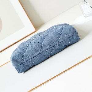 cc 22 hobo wasted blue denim silver hardware