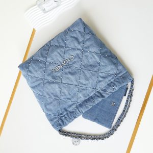 cc 22 hobo wasted blue denim silver hardware