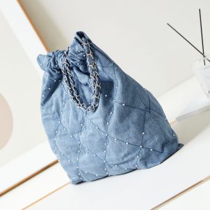 cc 22 hobo wasted blue denim silver hardware