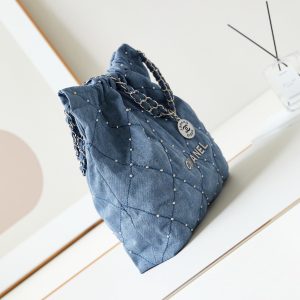 cc 22 hobo wasted blue denim silver hardware