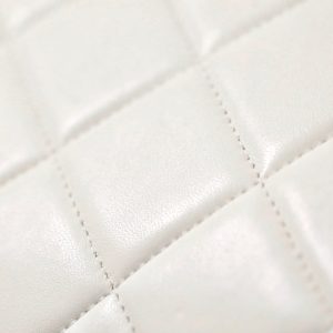 cc 24s mini flap bag 20cm white lambskin pearl ball