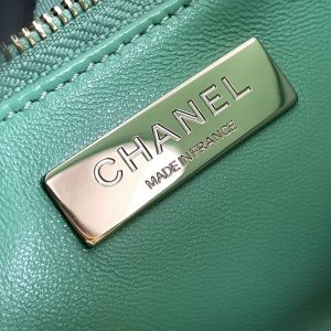cc 24s31 shopping bag 30cm light green lambskin silver hardware