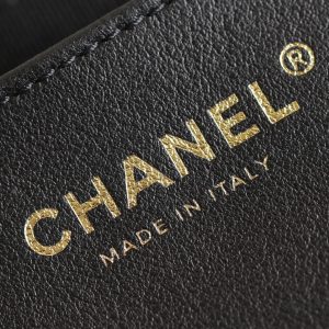 cc 24p hobo bag 36cm black lambskin gold hardware