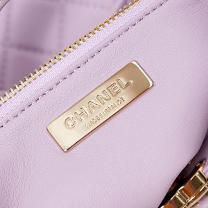 cc 24s31 mini shopping bag 22cm light pink lambskin gold hardware