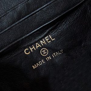 23p vanity 17cm black lambskin light gold hardware