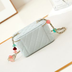 23p vanity 17cm cloud blue lambskin light gold hardware