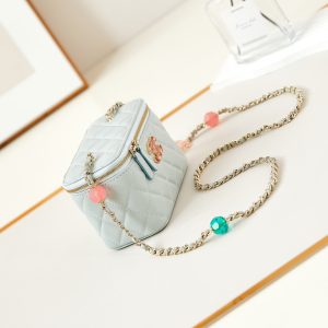 23p vanity 17cm cloud blue lambskin light gold hardware