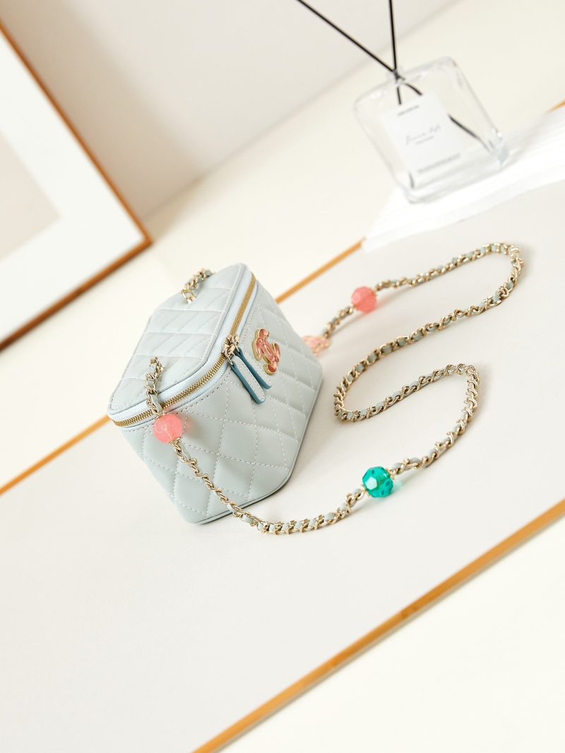 23p vanity 17cm cloud blue lambskin light gold hardware