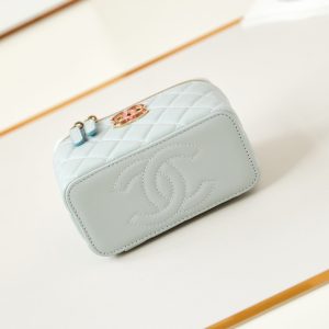 23p vanity 17cm cloud blue lambskin light gold hardware