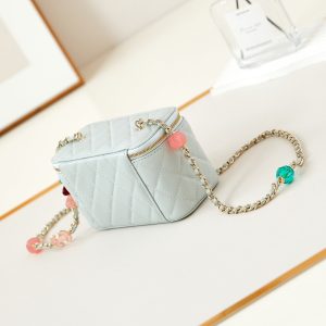 23p vanity 17cm cloud blue lambskin light gold hardware