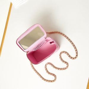 24a vanity 17cm pink lambskin gold hardware