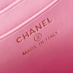 24a vanity 17cm pink lambskin gold hardware