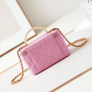 24a vanity 17cm pink lambskin gold hardware