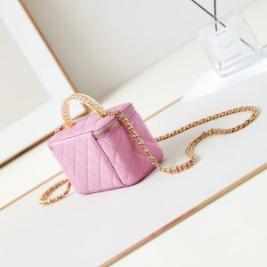 24a vanity 17cm pink lambskin gold hardware