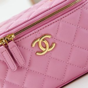 24a vanity 17cm pink lambskin gold hardware