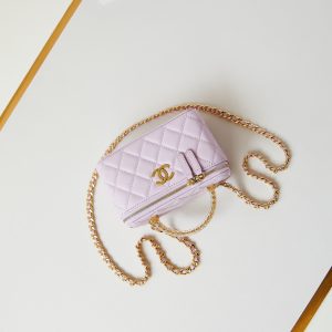 24a vanity 17cm light violet lambskin gold hardware