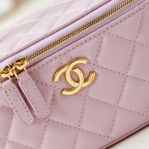 24a vanity 17cm light violet lambskin gold hardware