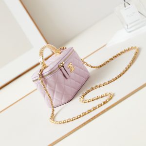 24a vanity 17cm light violet lambskin gold hardware