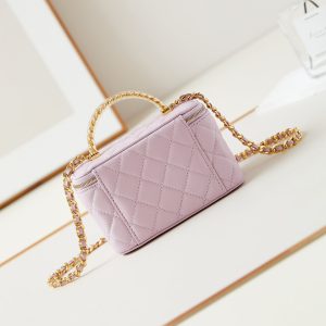 24a vanity 17cm light violet lambskin gold hardware