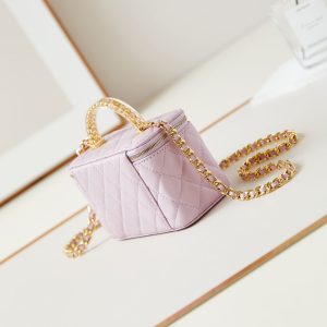 24a vanity 17cm light violet lambskin gold hardware