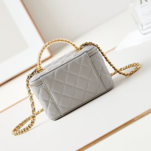 24a vanity 17cm grey lambskin gold hardware