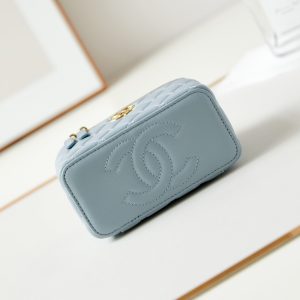 24a vanity 17cm cloud blue lambskin gold hardware