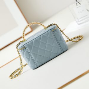 24a vanity 17cm cloud blue lambskin gold hardware