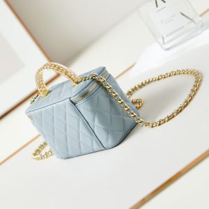 24a vanity 17cm cloud blue lambskin gold hardware