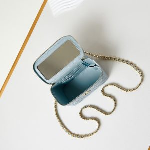 24a vanity 17cm cloud blue lambskin gold hardware