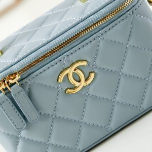 24a vanity 17cm cloud blue lambskin gold hardware