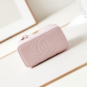 24a vanity 17cm light pink lambskin gold hardware