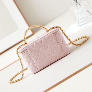 24a vanity 17cm light pink lambskin gold hardware