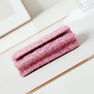 24p woc 19cm pink tweed gold hardware