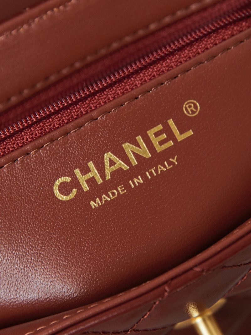 cc 24a nano 19cm kelly shopper bag burgundy lambskin