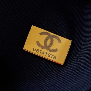 cc 24a nano 19cm kelly shopper bag navy blue lambskin