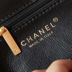 24s medium flap bag 25cm black calfskin gold hardware