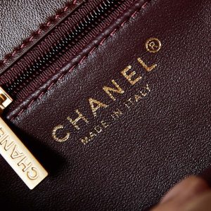 24s small flap bag 23cm burgundy calfskin gold hardware