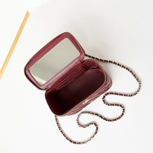 24a vanity 17 burgundy lambskin gold hardware