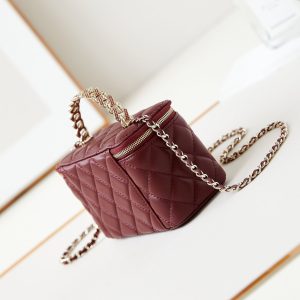 24a vanity 17 burgundy lambskin gold hardware