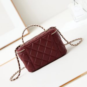 24a vanity 17 burgundy lambskin gold hardware