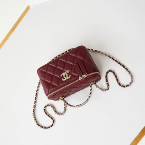 24a vanity 17 burgundy lambskin gold hardware